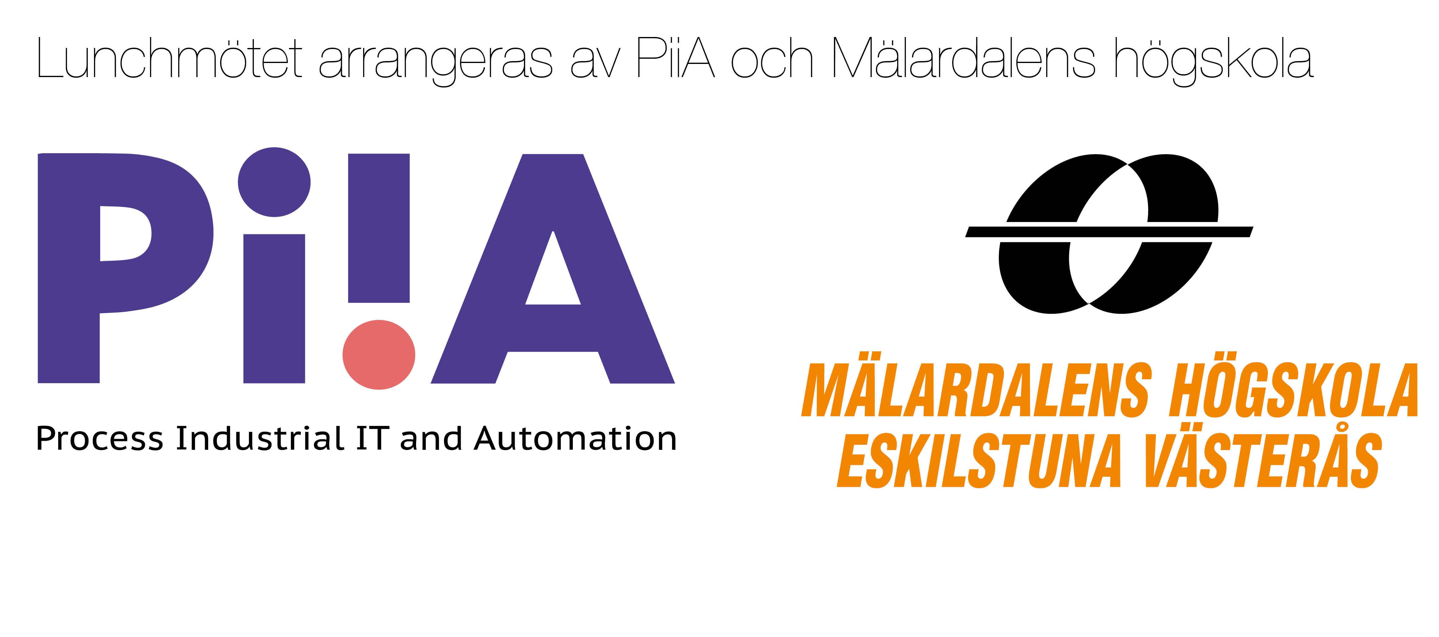 Logotyp för PiiA och MDH.